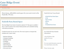 Tablet Screenshot of caneridgeeventcenter.com